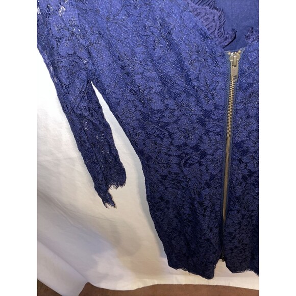 Diane Von Furstenberg Laced Dress Women’s Size 2 Blue 3/4 Sleeve MIDI - Picture 11 of 12